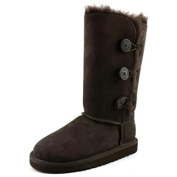UK LADIES FLAT WARM PULL ON 3 BAILEY BUTTON SHEEPSKIN MID CALF BOOTS BOOTS SIZE